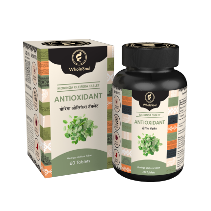 WholeSoul Moringa Oleifera Tablets – Natural Immunity & Antioxidant Boost | 100% Pure Ayurvedic Superfood Formula