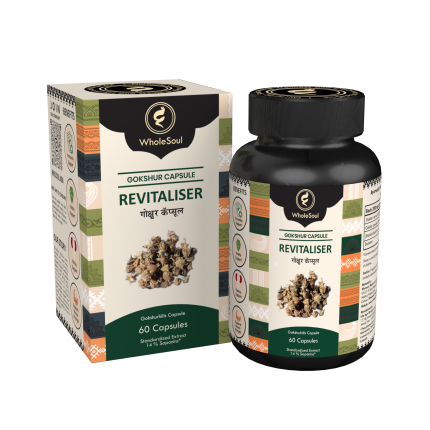 WholeSoul Revitaliser Capsules – Strength, Stamina & Vitality | Gokshura-Based Ayurvedic Capsules for Men & Women | 100% Pure & Natural