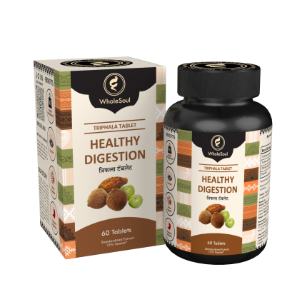 WholeSoul Triphala Tablets – Ayurvedic Digestive Cleanse & Detox | 100% Pure Formula for Gut Health & Immunity